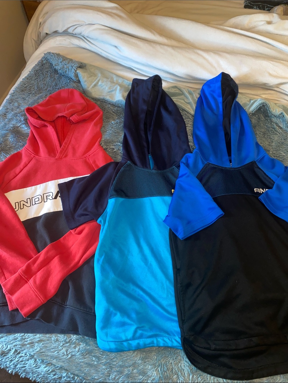 And1 Kids Hooded Tops - Red and Two Blues 3-Pack